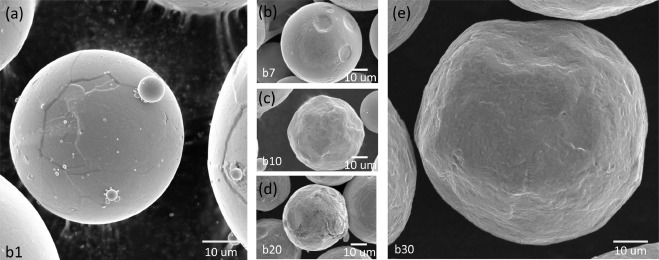 There is a significant drop in morphological and surface quality as the powder reuse cycles increased. The tiny particles eventually fused together and adhered to the surfaces of the surrounding larger ones. Image via University of Washington.