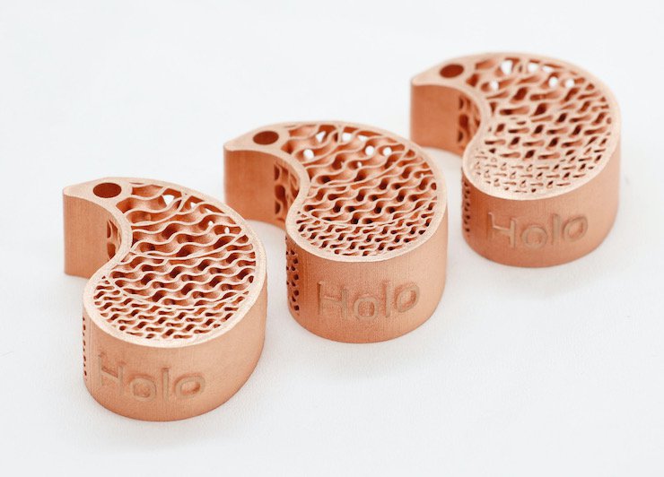 Holo 3D printed pure copper keychains. Photo source: TCT