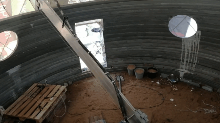 Pasted into Printed Dome 3D Prints Habitable Cement Domes