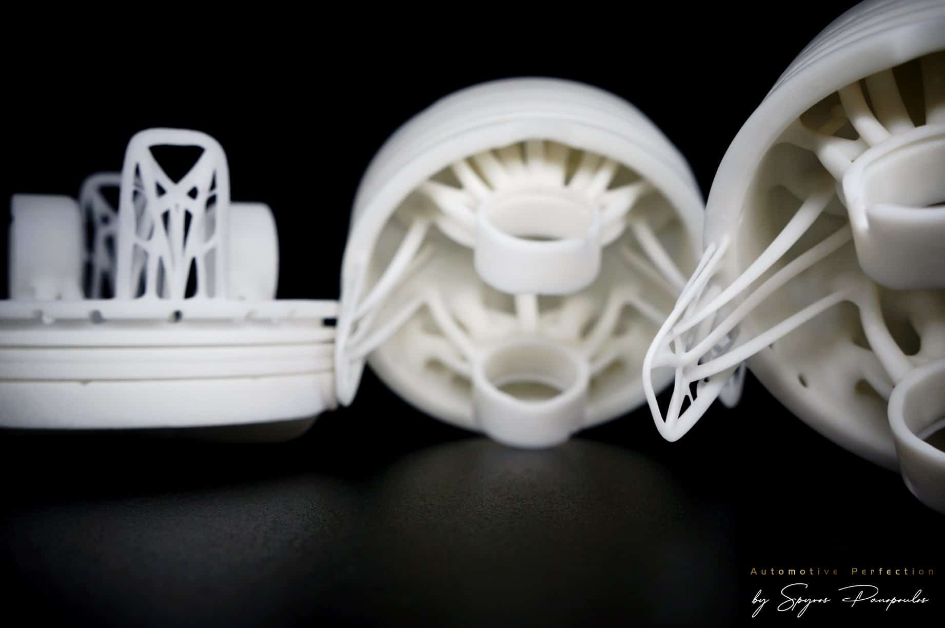 Ceramic piston 3D printed by XJet for Chaos Ultra car Additive Manufacturing