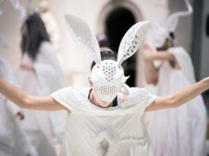 SLS 3D Printed Nylon Masks for a Show The Sky in Their Eyes in V&A Museum
