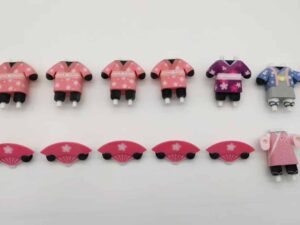 PolyJet 3D Printed Capsule Toys of Sakura Kimono Cats  as Promotion Gifts