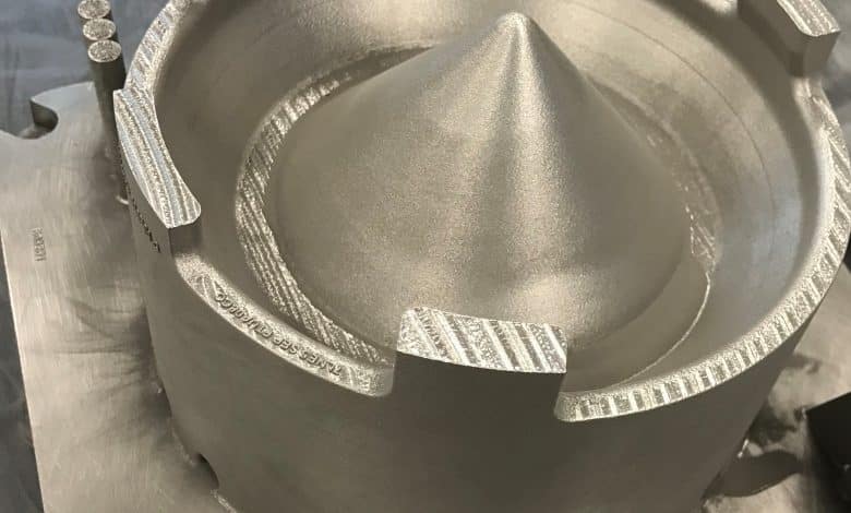 3D printed cobalt-chrome sump cover for F110 engine
