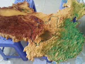 SLA 3D Printed Resin China 3D Topographic Map