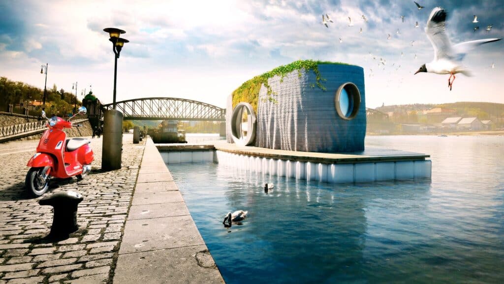 The First 3D Printed Floating House in the World Will Be Soon Completed in Czech