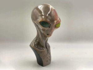 PolyJet 3D Printed Alien Flesh Bust Sculpture