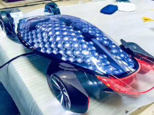 SLA 3D Printed Futuristic Car Model as Graduation Project