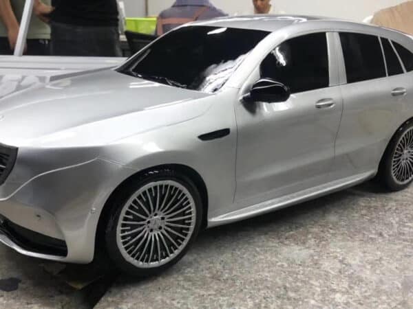 SLA 3D Printed SUV Car Scale Model with Metallic Paint