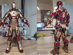 LCD 3D Printed and Magnetic Assembled Iron Man Action Figure