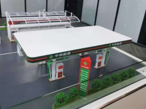SLA 3D Printed Filling Station Scale Model