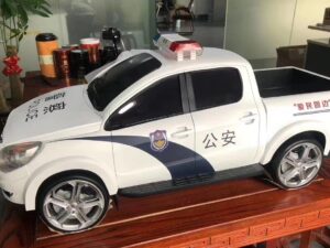 SLA 3D Printed Police Car Model Built From Photo