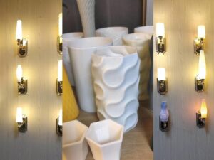 Ceramic 3D Printed Shades for Wall Lights & Sconce