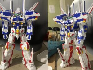 SLA 3D Printed and Fine-Painted Gundam Scale Figurine