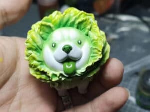 SLA 3D Printed and Fine-painted Cabbage Dog Miniature Toys