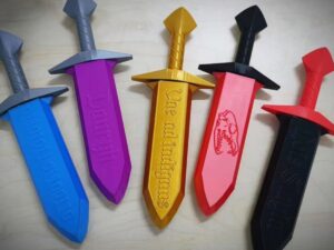 FDM 3D Printed Colorful PLA Sword Pencil Case