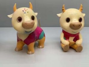 PolyJet 3D Printed Full-color Cow Mascot for 2021 Spring Festival Gala