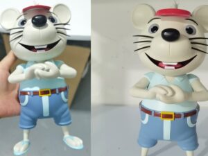 SLA 3D Printed 25cm Rat in a Hat Model using ABS-like Resin