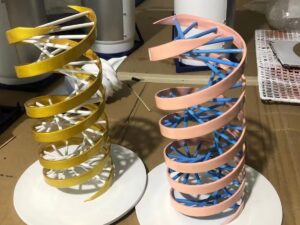 SLA 3D Printed and Painted Colorful DNA Models