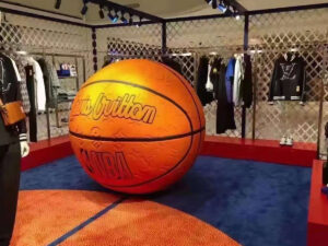 SLA 3D Printed Giant Monogram Basketball Model for a Co-Branding Campaign
