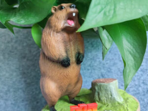 SLA 3D Printed and Painted Screaming Marmot Resin Statue