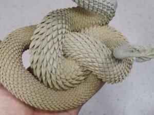 FDM 3D Printed Delicate Snake Statue with Scales