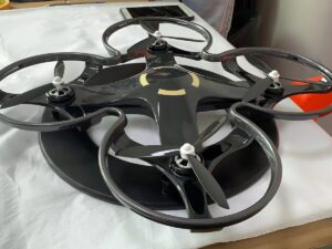 SLA 3D Printed Quadcopter Drone Prototype for Display as a Student Project