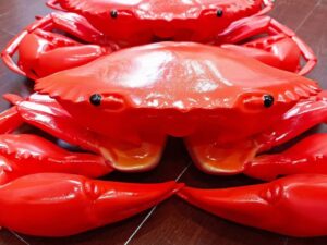 SLA 3D Printed Big Red Crab Models for a Restaurant