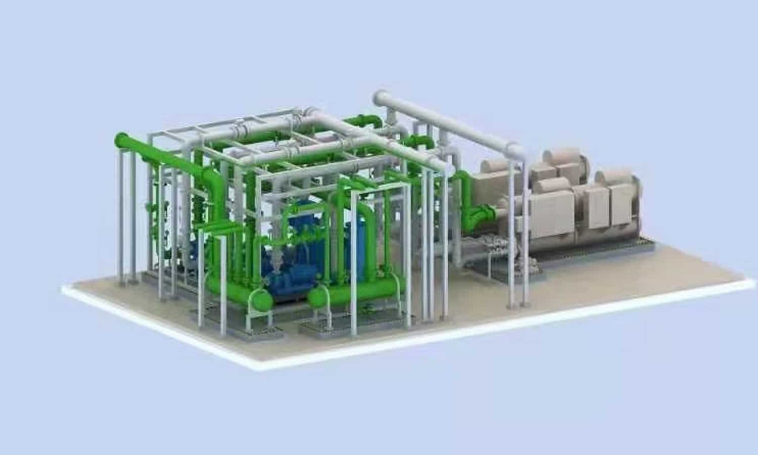 SLA 3D Printed Resin Chilled Water Pipeline Model for a Subway Station ...
