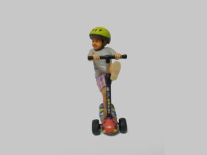 ColorJet 3D Printed Boy Riding a Scooter Full-color Sandstone Statue