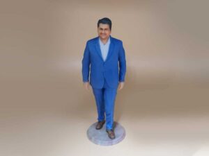 ColorJet 3D Printed Man in Blue Suits Full-body Sandstone Sculpture
