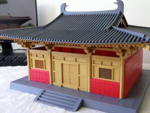 FDM 3D Printed Colorful Ancient Temple Scale-down Plastic PLA Model