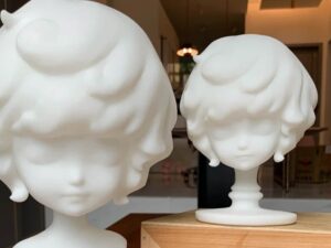 SLA 3D Printed Sleepy Beauty Bust Sculpture for Art Students