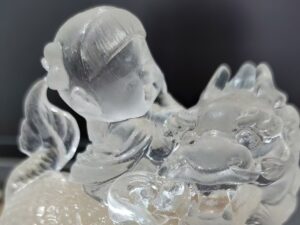 SLA 3D Printed Transparent Chubby Doll Miniatures with Clear Resin