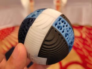 SLS 3D Printed Jigsaw Puzzle Sphere Toy with Nylon