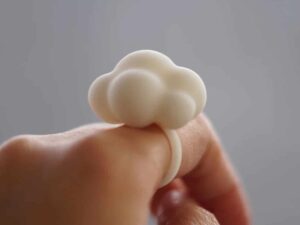 SLA 3D Printed Resin Chubby Cloud Ring
