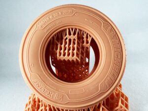 LCD 3D Printed Delicate RC Car Tyre Prototype with Ultra Detail Resin