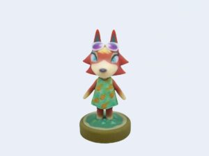 PolyJet 3D Printed Animal Crossing Villager Audie the Wolf Full-color Statue