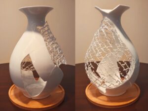 Turn a Broken Porcelain Vase into an Art Piece with 3D Printing Pen