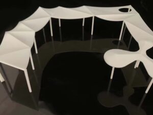 SLA 3D Printed Arch Shelter White Resin Prototype