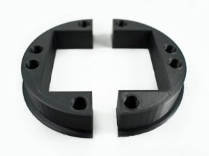 FDM 3D Printed Pair of Semi-Circle PLA Parts with Holes