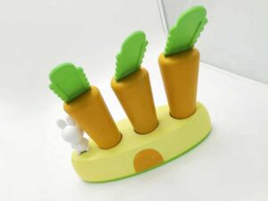 SLA 3D Printed Rabbit and Carrot Baby Kid Toy Prototype
