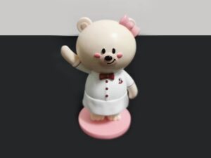 SLA 3D Printed and Fine Painted Prototypes of Lovely Bear Designer Toy