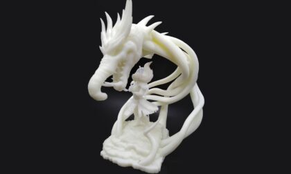 SLA 3D Printed White Resin Garage Kit of Anime Statues