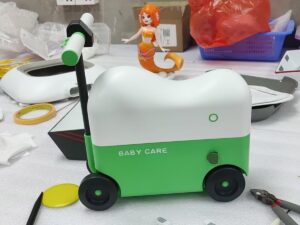 SLA 3D Printed Resin Ride-on Suitcase Prototype for Kids