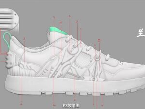 SLS 3D Printed Sneaker Shoes Decoration TPU Prototype