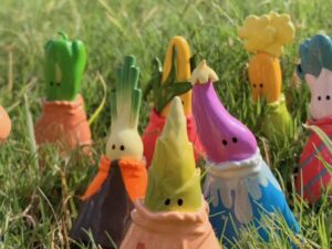 SLA 3D Printed Vegetable Guys Resin Figurines