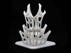 SLS 3D Printed White Nylon Coral-like Artpiece