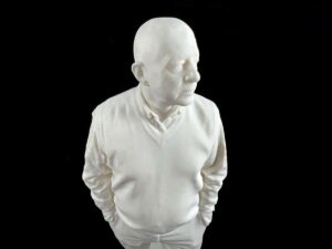 SLA 3D Printed Elder Man Full-body Resin Statue White Garage Kit