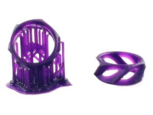 SLA 3D Printed Formlabs Castable Wax Resin Ring Prototype