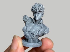 DLP 3D Printed Giorno Giovanna Resin Bust Sculpture of JoJo’s Bizare